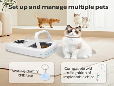 Pet Smart 4l Универсальная Современная Автоматическая Индукционная Подача Питания,Количественная Сухая Миска Для Влажного Корма,Экологически Чистый Пластик